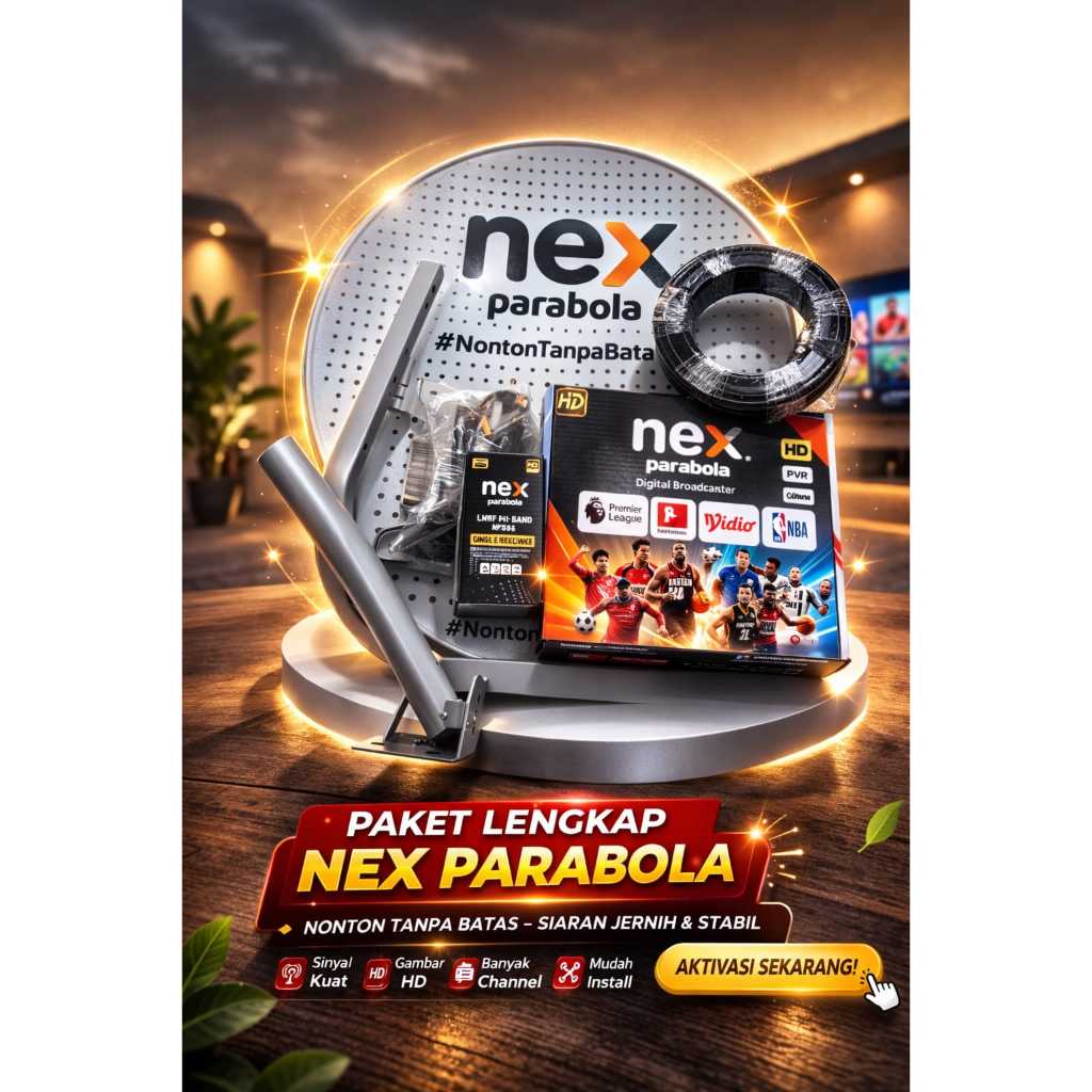 Satu Set Lengkap ODU PARABOLA MINI NEX PARABOLA 45CM ( Grey MESS )