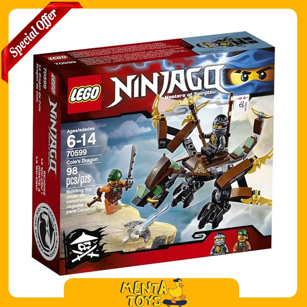 LEGO Ninjago # 70599 Cole's Dragon Ride Battle Brown Sword Wings Best