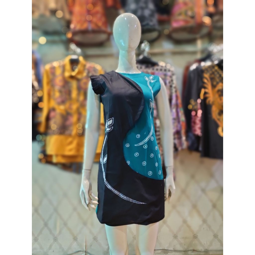 dres batik wanita/dress batik wanita/batik tulis wanita