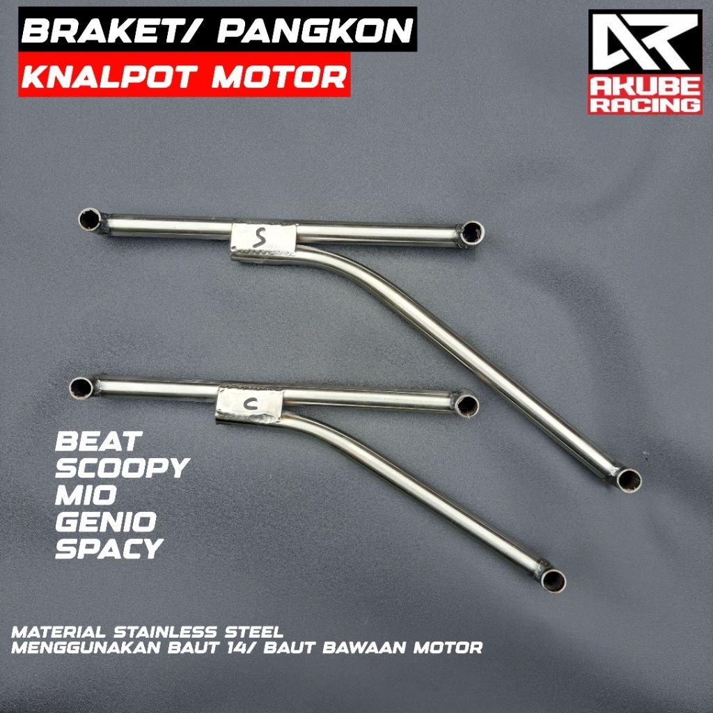 braket pangkon knalpot racing motor beat scoopy mio genio spacy