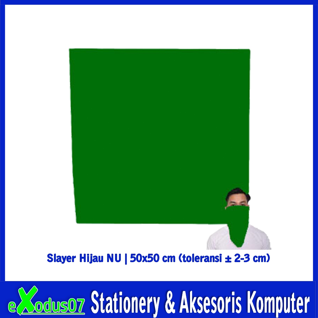 SLAYER HIJAU NU POLOS UK. 50X50 CM
