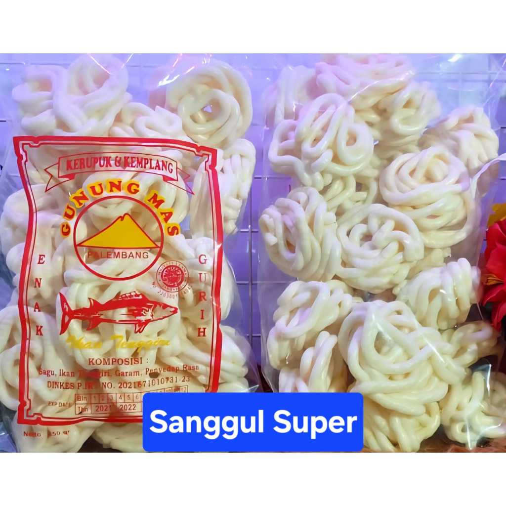Kerupuk Sanggul Super Palembang Ikan Tenggiri Renyah 250g