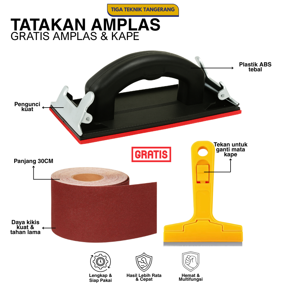 Paket PROMO - Pegangan Amplas Pad Amplas Tangan FREE Amplas Lembaran |  SANDER TANGAN Manual , Sande