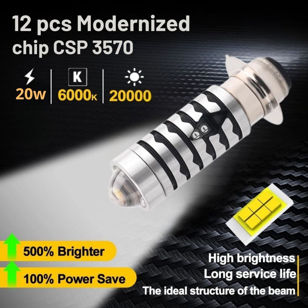 Lampu Motor Super Terang Laser LED H6 AC DC