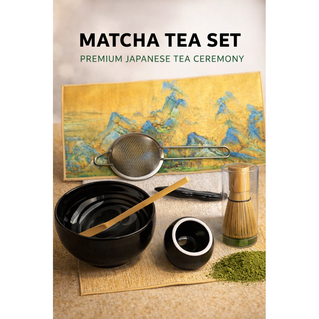 Matcha Tea Set Premium – Perlengkapan Upacara Teh Jepang Lengkap & Elegan