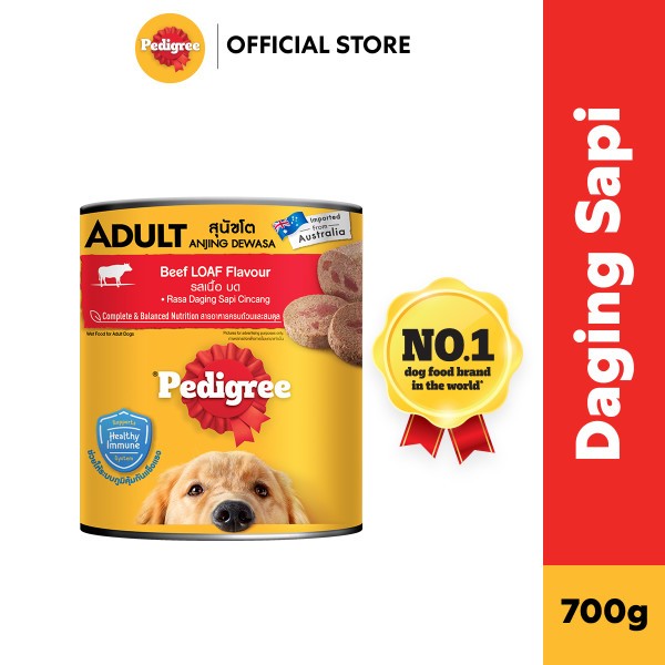 PEDIGREE Makanan Anjing Basah Dewasa dalam Kaleng 700g