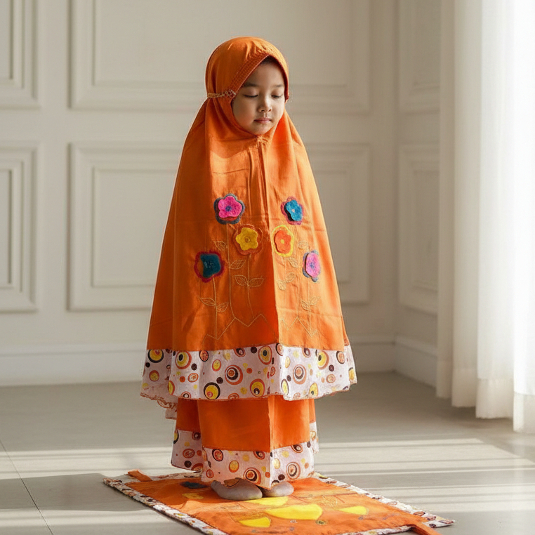 Mukena Anak Set Tas dan Sajadah / Mukena Anak Katun Premium / Perlengkapan Shalat Anak Perempuan