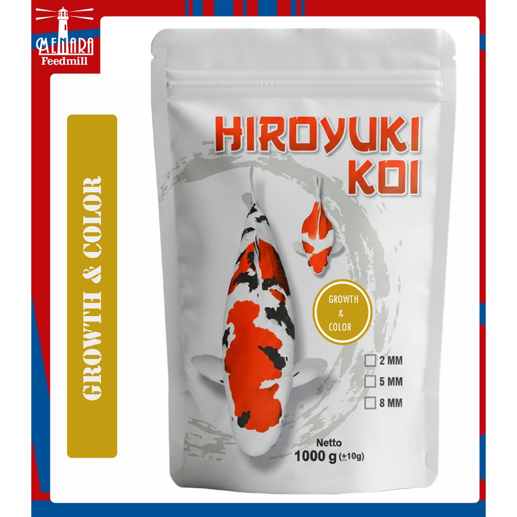 Pakan Ikan Koi Hiroyuki 1Kg – Growth & Color Pellet Cepat Besar