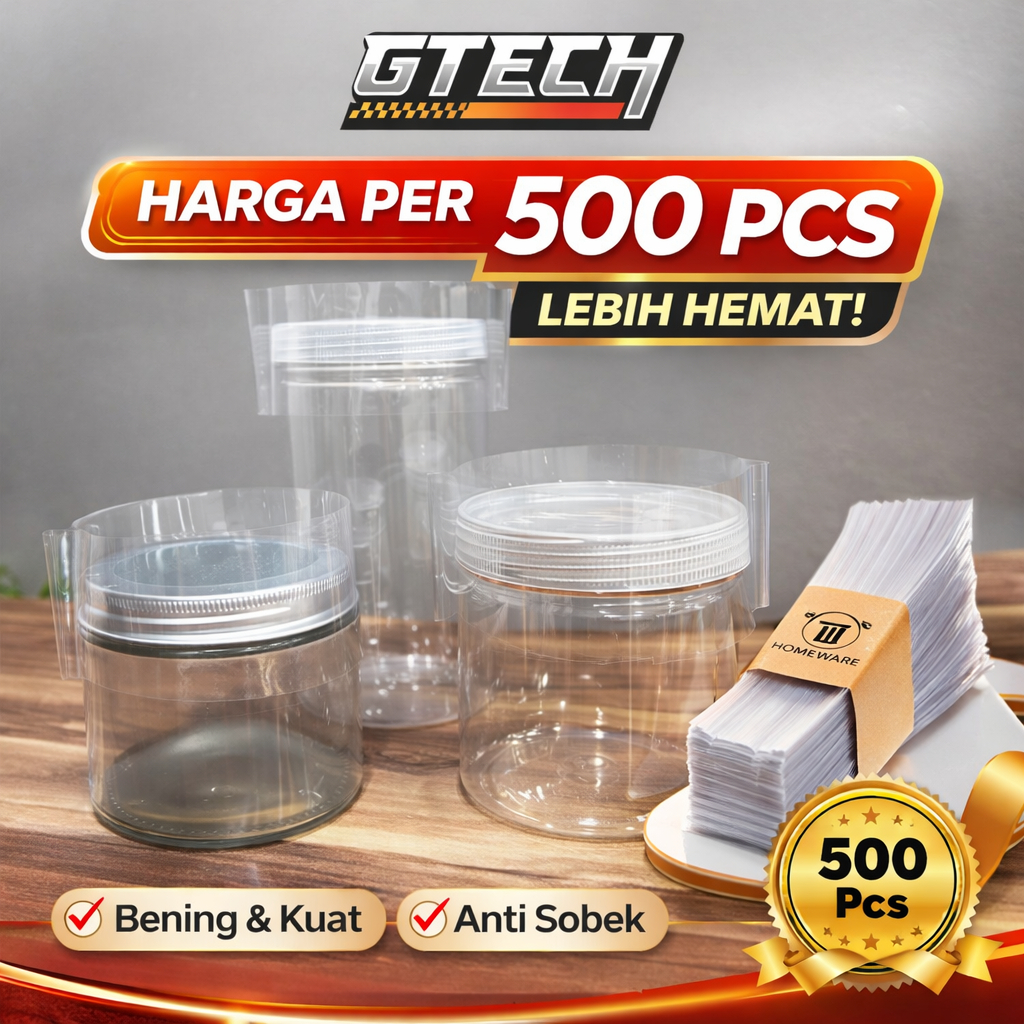 GTECH Plastik Segel Toples Tabung Diameter 9cm 12cm 13cm 14cm Plastik PVC Shrink Hotgun Heatgun