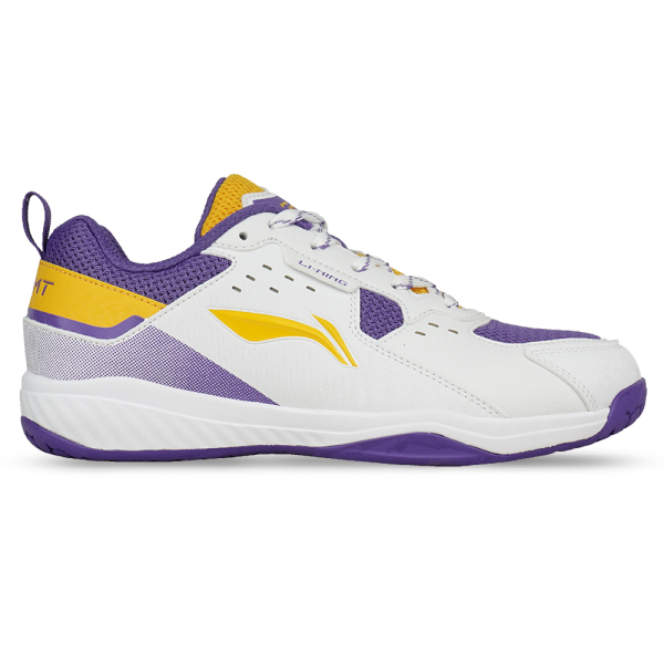 Sepatu Badminton Sepatu Bulutangkis LIning Force putih ungu 100 Original