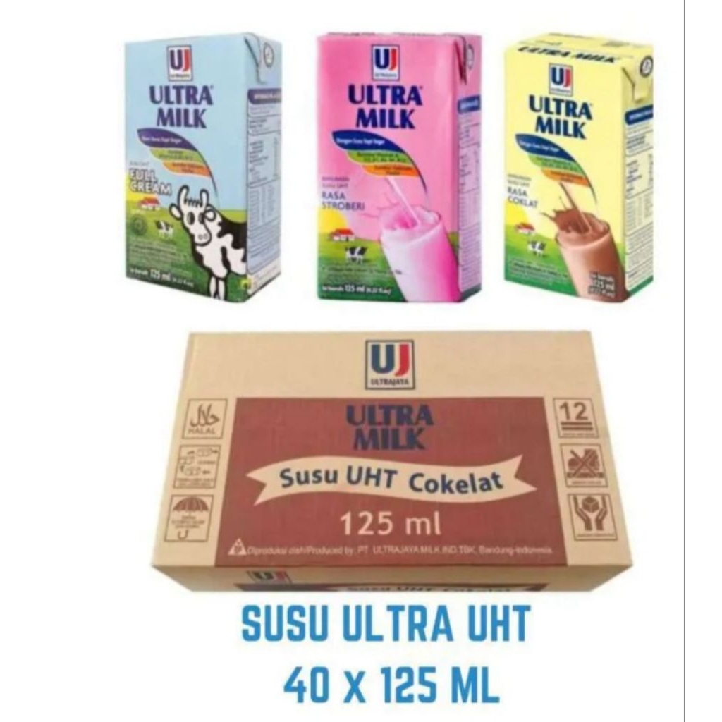 Susu Ultramilk 125ml 1 dus Isi 40 Pcs