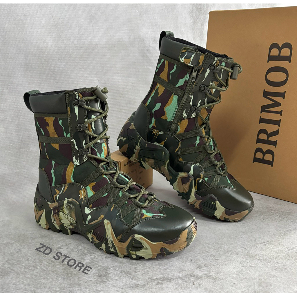 Sepatu PDL Brimob Full Loreng Jatah Asli 2025/Sepatu PDL Loreng Brimob Terbaru