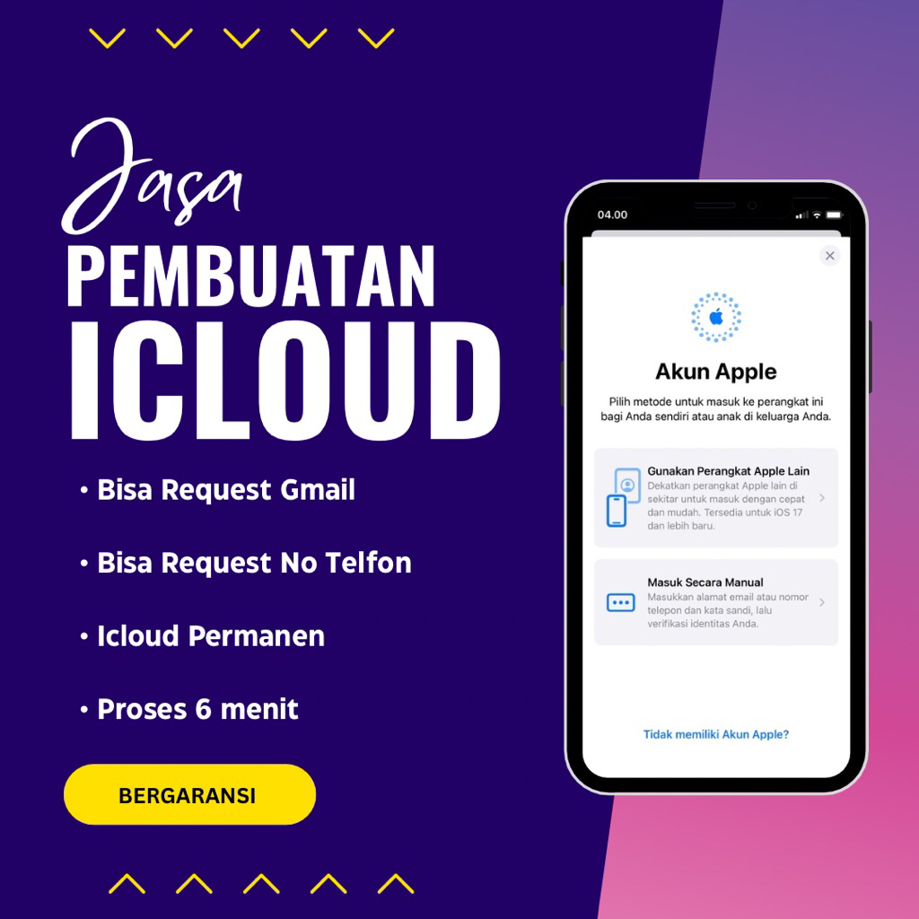 PEMBUATAN AKUN ID APPLE & ICLOUD