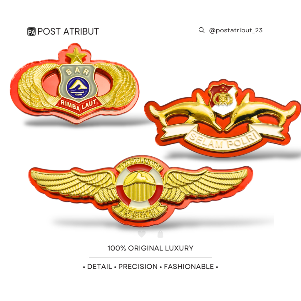 100% LUXURY ATRIBUT POLRI  / Selam Polri / Basarnas Polri / Sar Rimba Laut / Produk Premium / Kualit