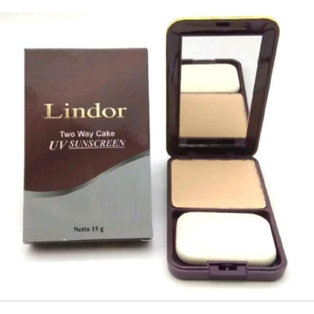 Lindor Two Way Cake UV Sunscreen Shade Kuning Langsat