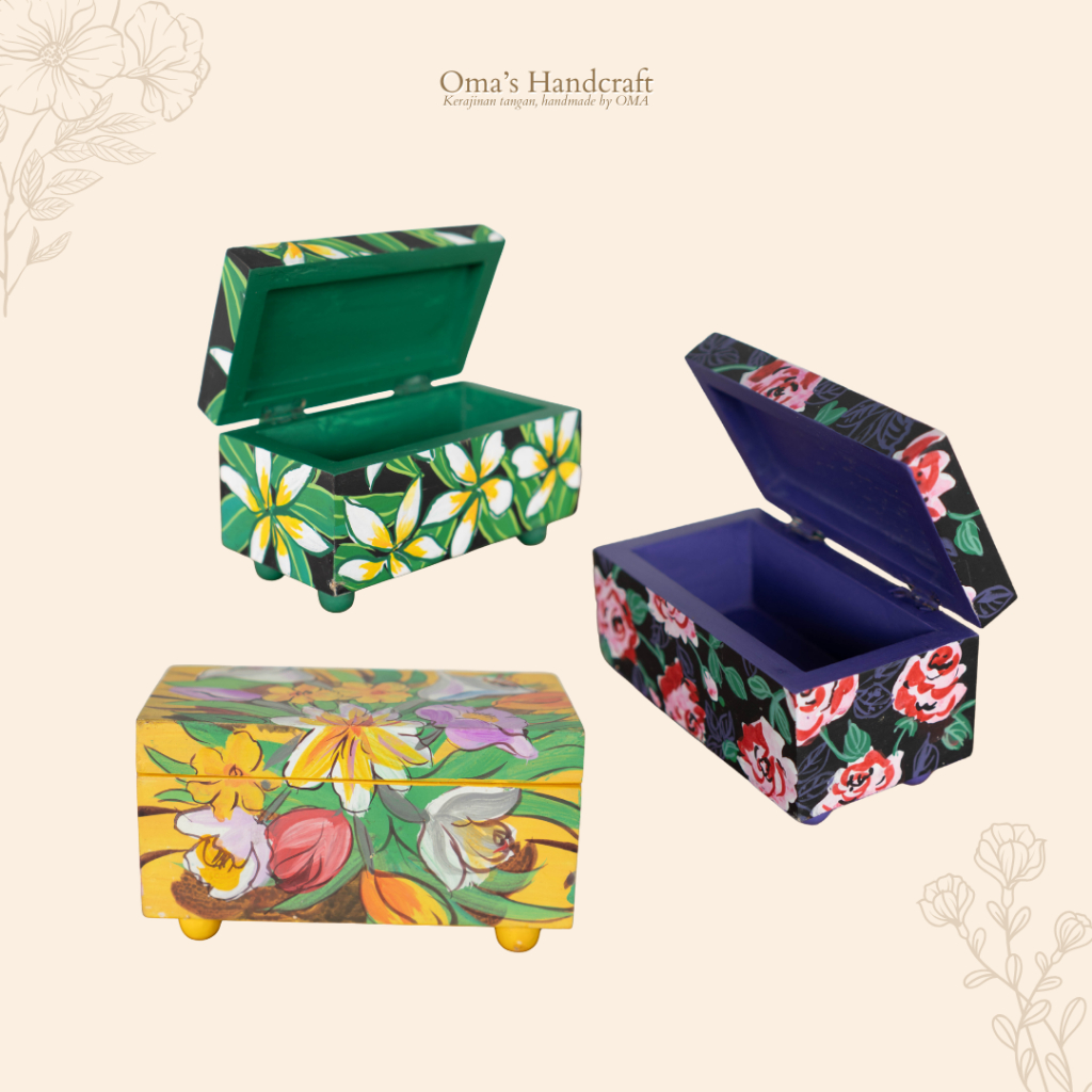 JEWELRY BOX / KOTAK PERHIASAN KAYU / KOTAK PENYIMPANAN SERBAGUNA KAYU / WADAH KAYU