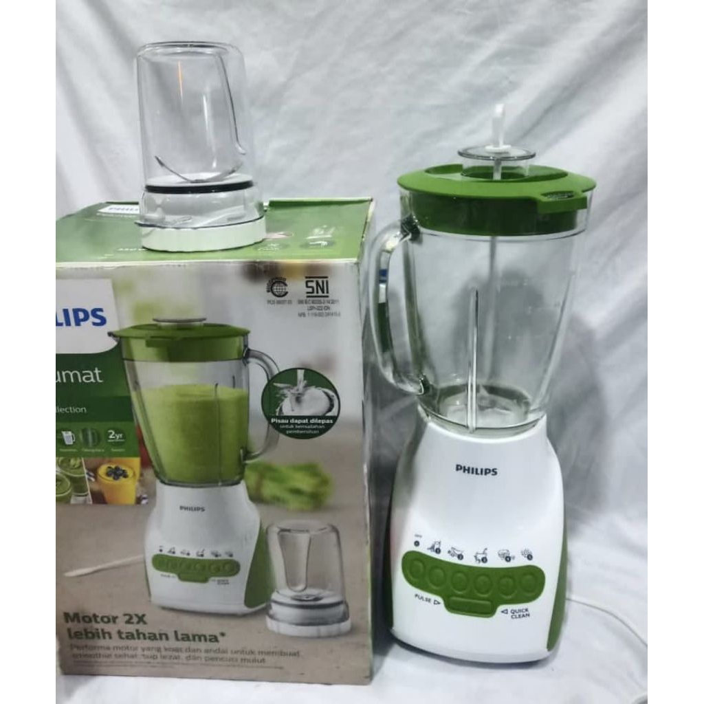 Blender philips tabung besar kaca, tabung kecil mika