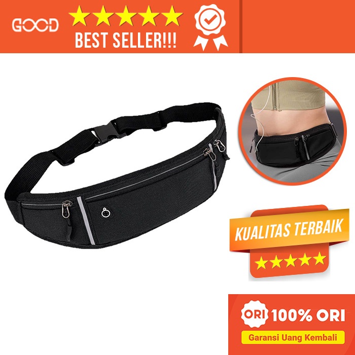 Tas Pinggang Olahraga Gym Running Belt Original Tas HP Lari Pria Wanita Tas Fitness Tipis Premium