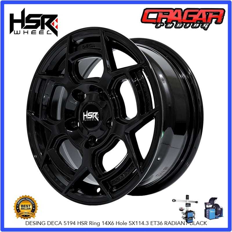 Velg Murah Ring 14 R14 Lubang 5 Untuk Grandmax Carry Tayo L300 Kuda Dll - Hsr Desing Deca R14