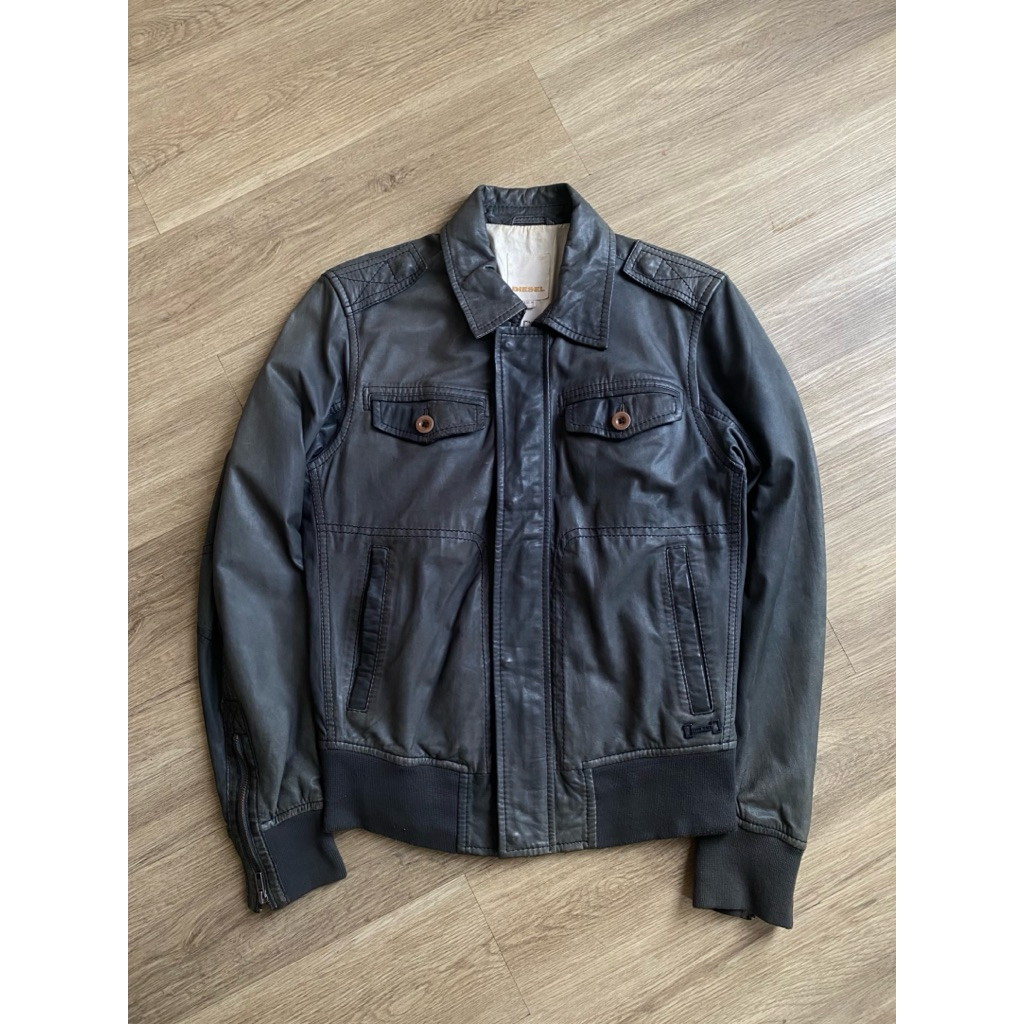 “DIESEL” TRUCKER LEATHER JACKET