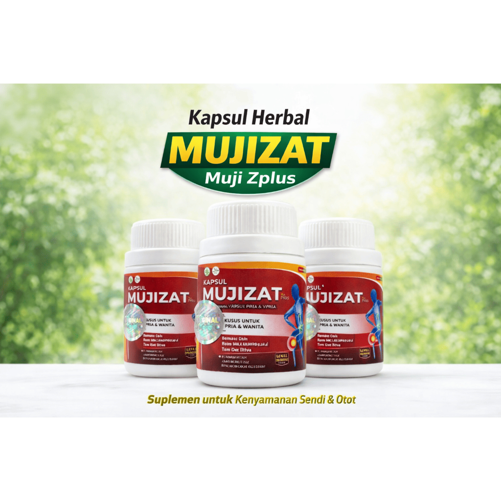 Kapsul Herbal Mujizat Muji Zplus – Suplemen untuk Kenyamanan Sendi, Otot & Mobilitas Tubuh