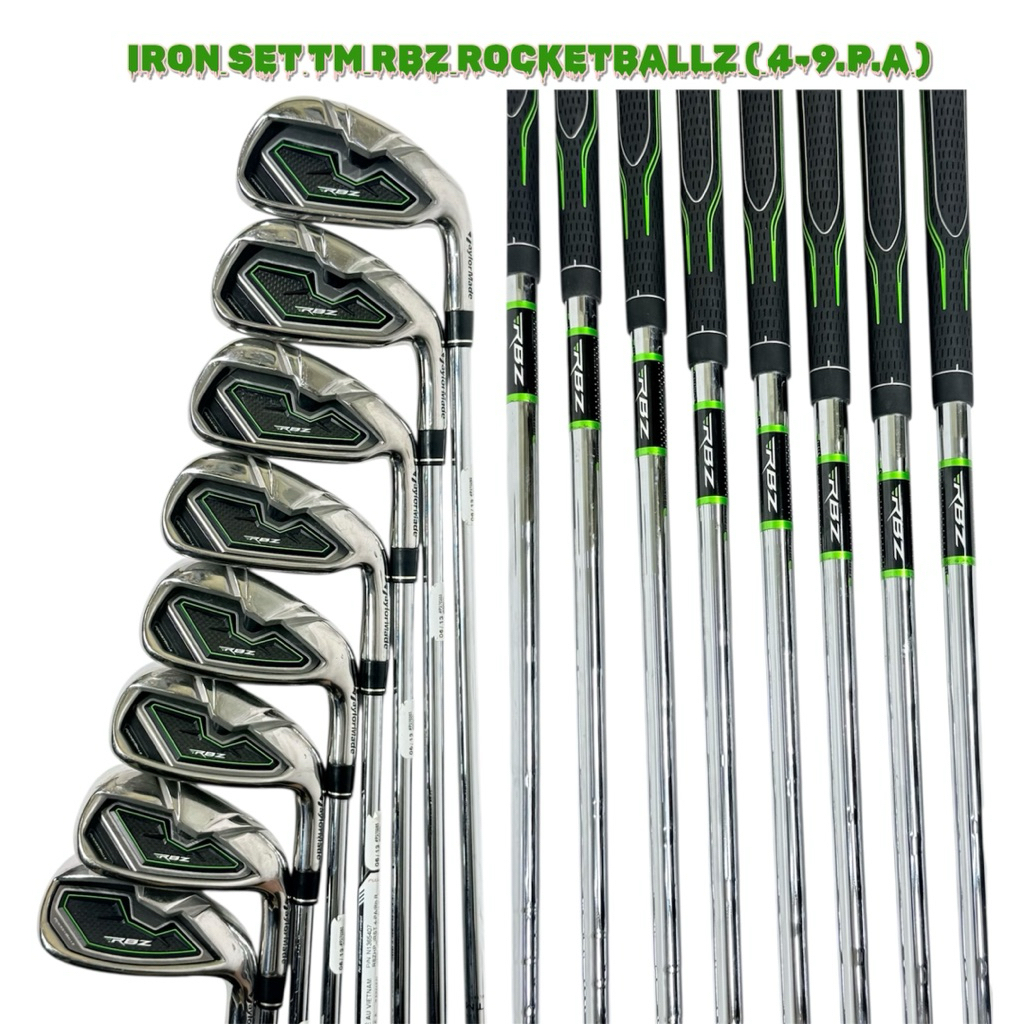 Stick Golf Iron Set Taylormade RBZ Rocketballz Shaft Steel Flek Reguler Second Original