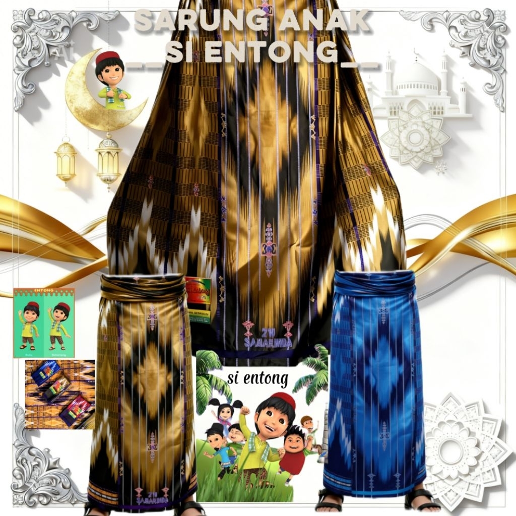 sarung anak laki" SAMARINDA 210 MERK SI ENTONG umur 6 sampai 12 tahun