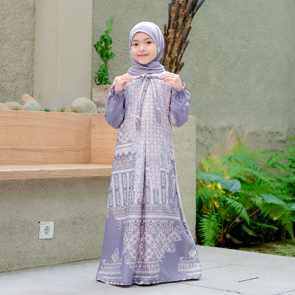 Gamis Couple Keluarga Marhaba Series Peach | Set Gamis Koko Terbaru Lebaran by Baby Malika