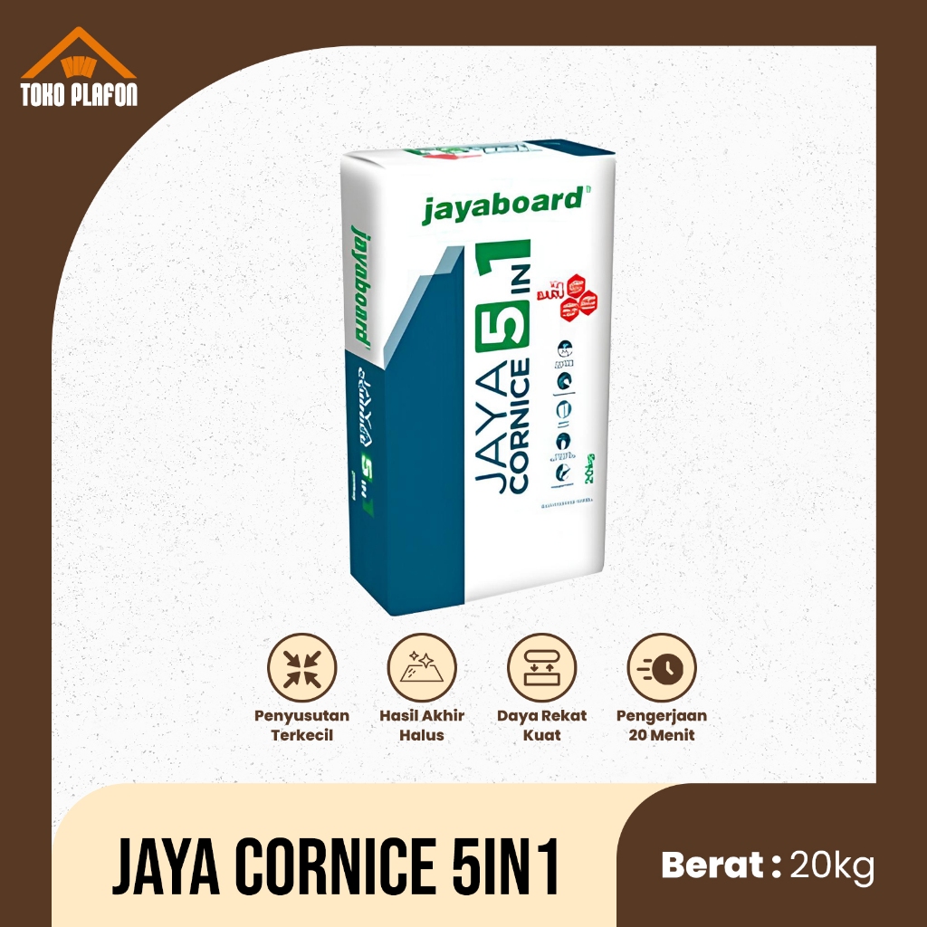 Kompon Gypsum Kiloan Jaya Board Cornice Dempul Tembok Material Gypsum