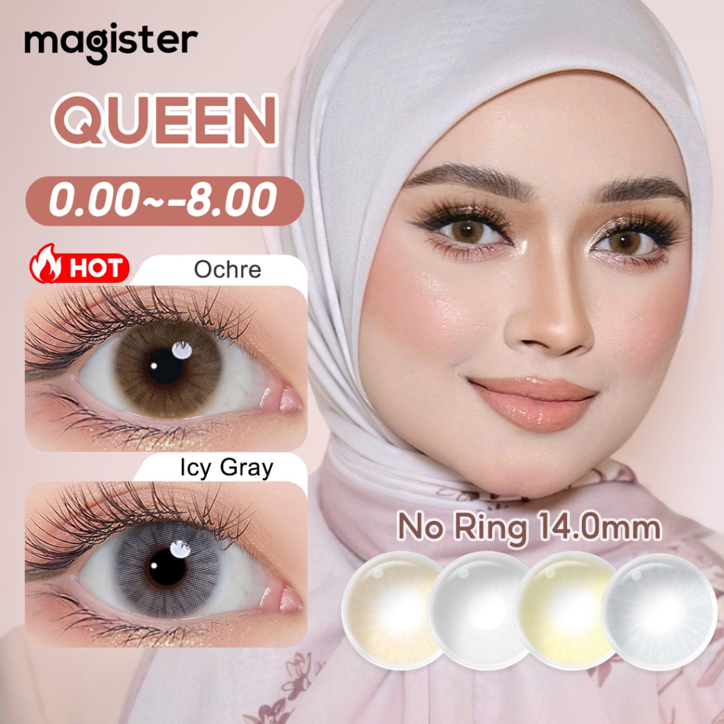 Magister Softlens minus Queen Series 14MM softlens natural look Graphite soflen Minus Ochre Softlens
