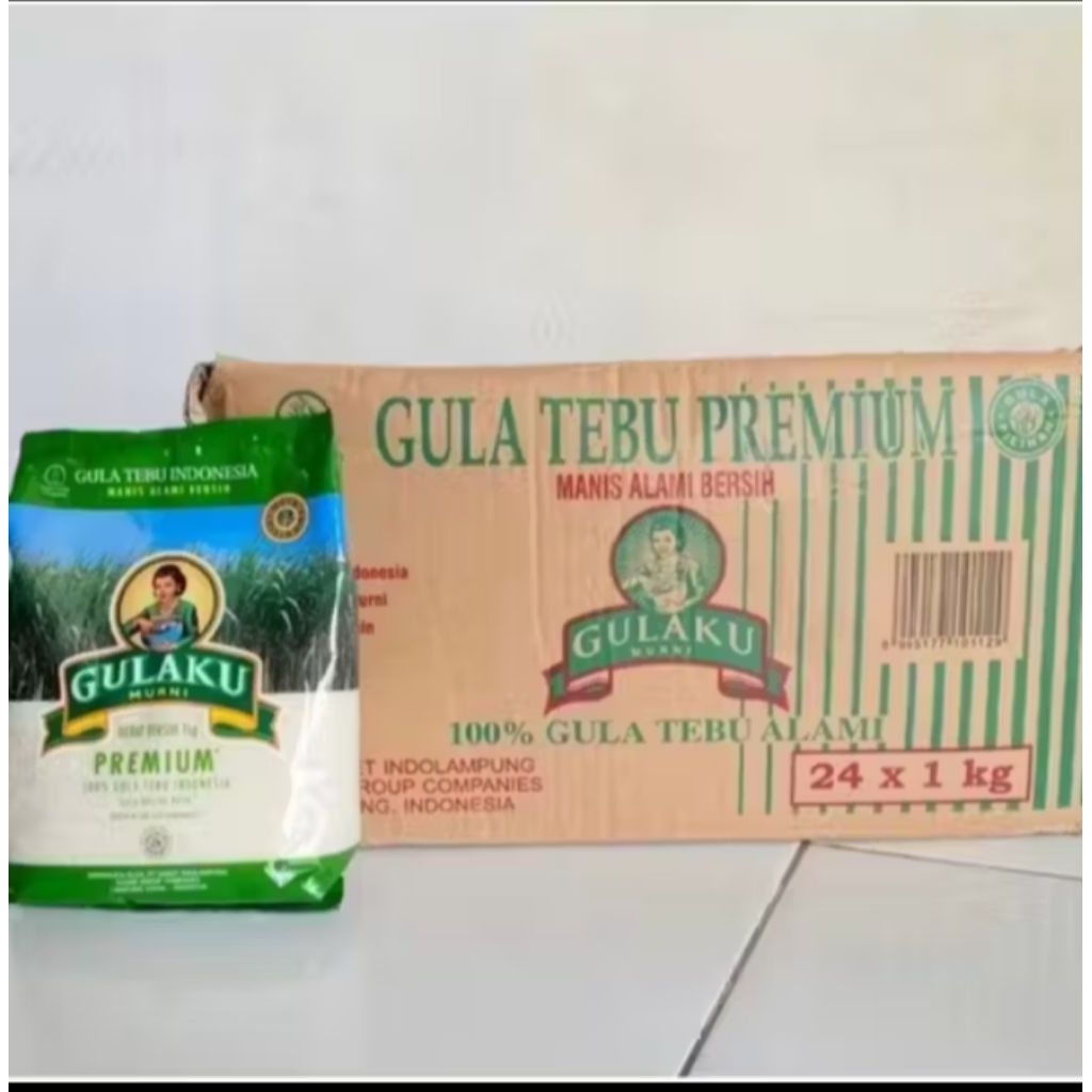 1 DUS GULAKU PREMIUM KEMASAN 1kg ISI 24PCS TOTAL 24KG