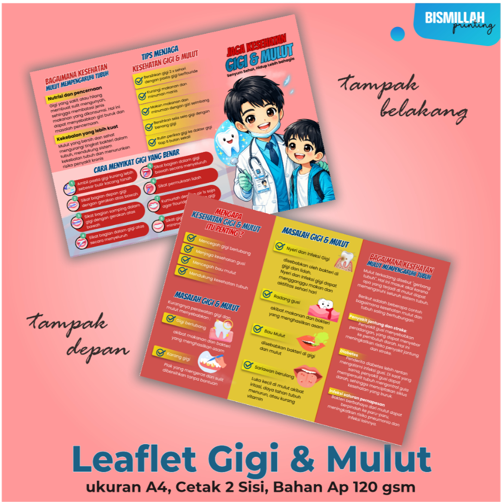 Brosur Kesehatan GIGI Leaflet Gigi dan Mulut