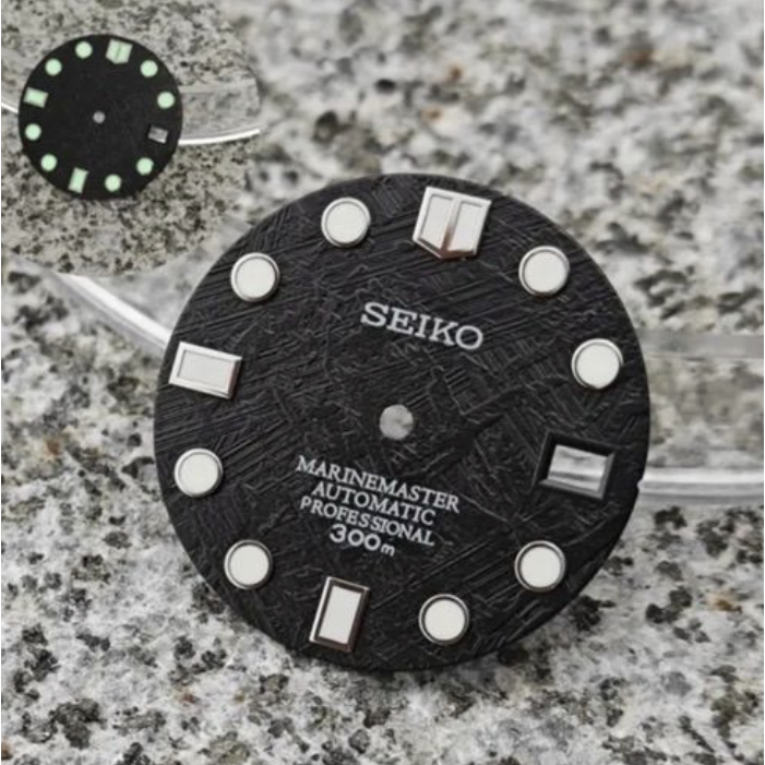 Seiko Mod Meteorite 28.5mm Dial Black NH35