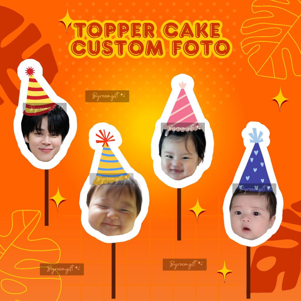 CETAK TOPPER CAKE CUSTOM FOTO