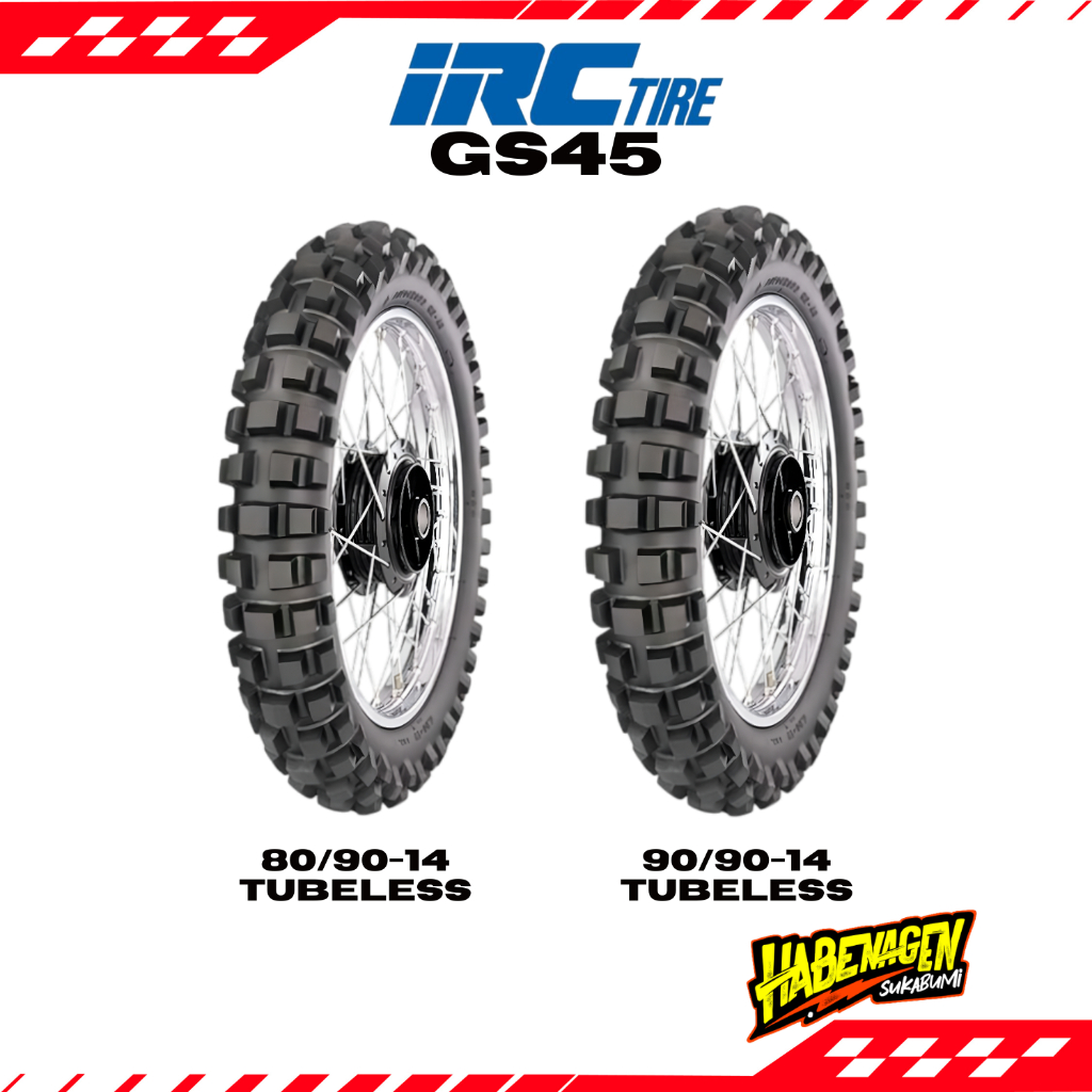 Ban Luar Trail Matic 80/90 90/90 Ring 14 Irc Tire Gs45 Gs-45 Motocross Tubetype