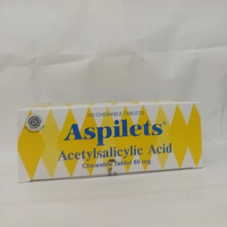 Aspilets 80mg box isi 100 tablet chewable original