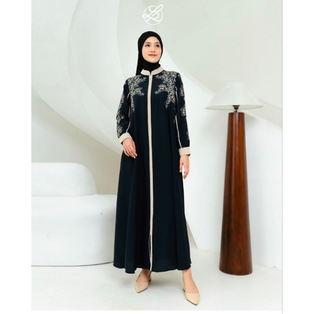 SET GAMIS LAROSA 016.117 BORDIR SET HIJAB /  DRESS +  HIJAB LAROSA  /  GAMIS ABAYA BORDIR by LAROSA 