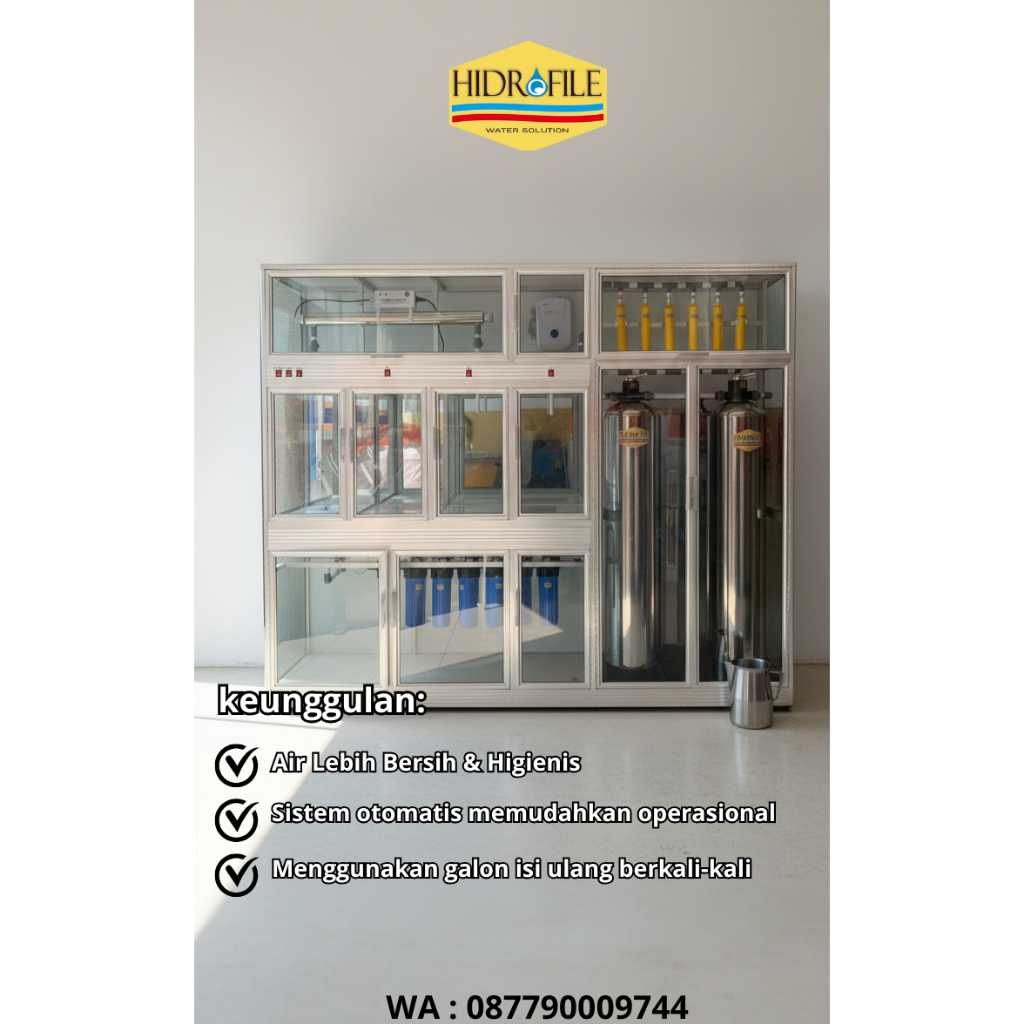 Mesin Air Minum Isi Ulang  Bio Energi 4 pintu