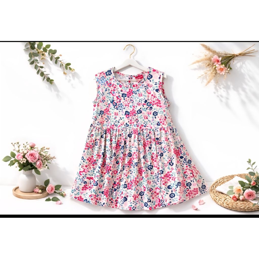 (Preloved) Dress Floral Anak Perempuan merk Cool Kids (Cool Girl)