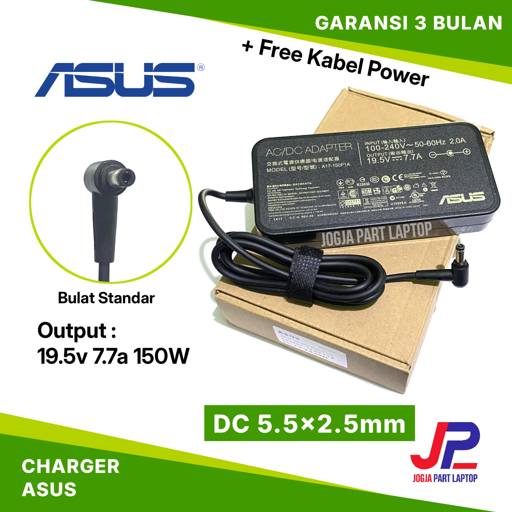 Charger Laptop Original Asus 19.5V 7.7A 150W DC 5525 Asus Rog Strix GL503V GL503GE GL503 GL503VD-FY3