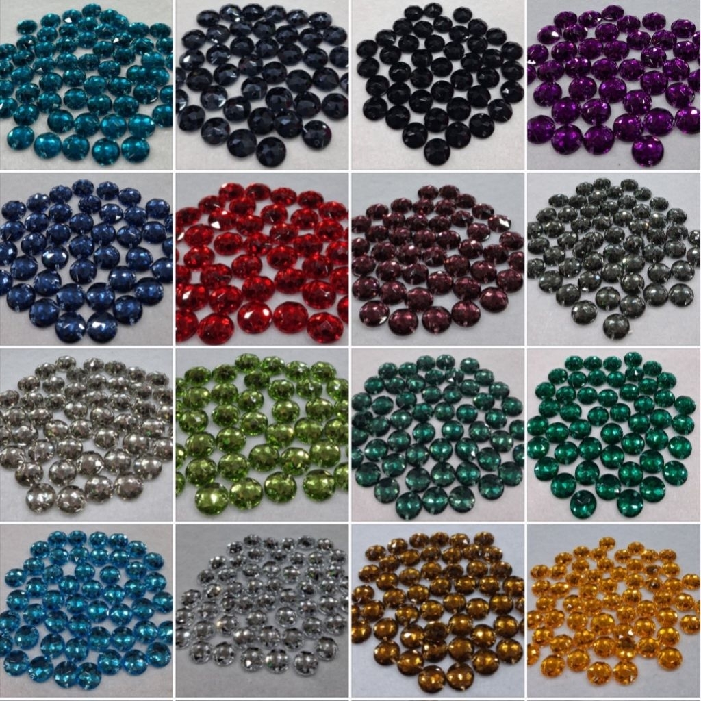 (50PCS) 10MM PAYET MATA TAIWAN PLUS / MATA TAIWAN ASLI / PAYET DIAMOND BULAT / MANIK BULAT