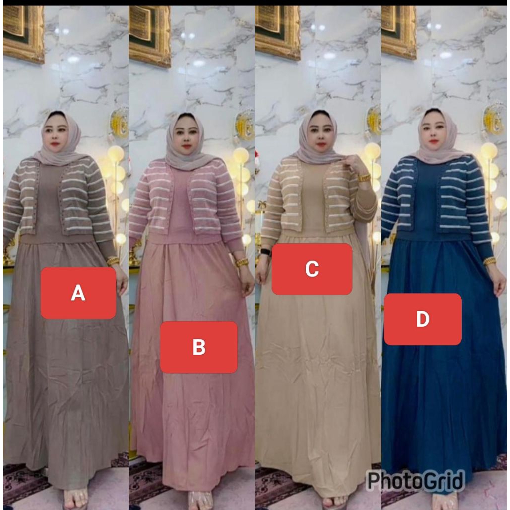 GAMIS ROMPI RAJUT NYATU MOTIF SALUR ORI ZARA WOMEN