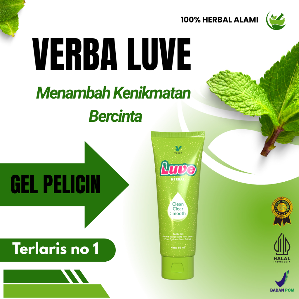 VERBA LUVE Pelumas Pria & Wanita Herbal 50 ml Sudah BPOM licin lebih nikmat