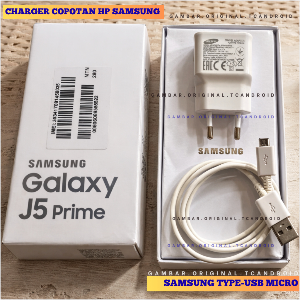 Charger Samsung J5 Prime Original COPOTAN HP Kabel Data Type USB Micro Asli Bawaan HP