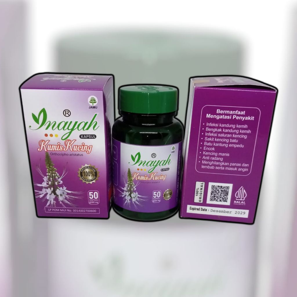 kapsul herbal kumis kucing Inayah 50 kapsul kapsul herbal alami