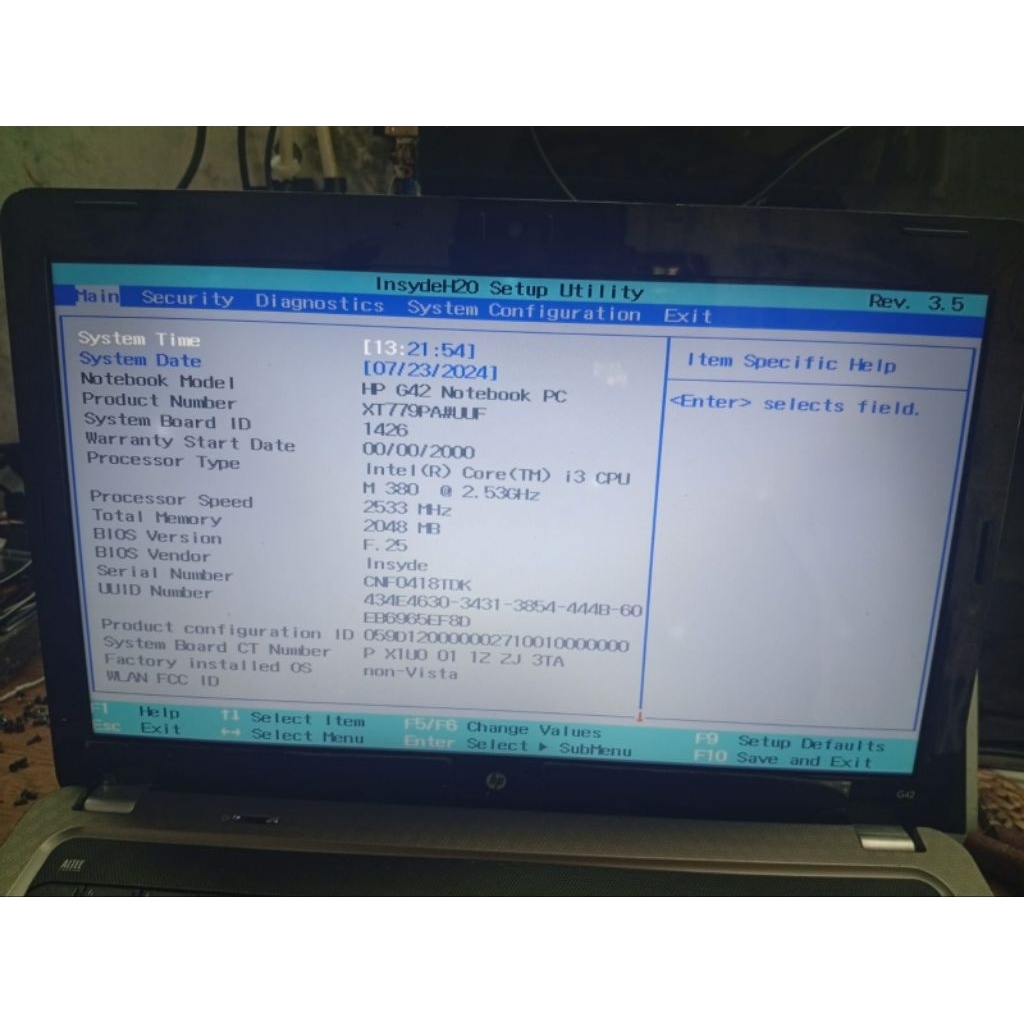 Motherboard Mainboard Mobo Normal Laptop HP Compaq 42 CQ42 HP G42 Core i3