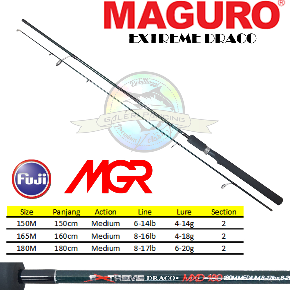 Joran Pancing Maguro Extreme Draco 150cm 165cm 180cm Fuji