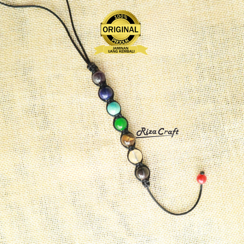 Gantungan Spion Tengah Mobill Mewah Aesthetic Batu Kristal 7 Cakra Chakra ASLI Original
