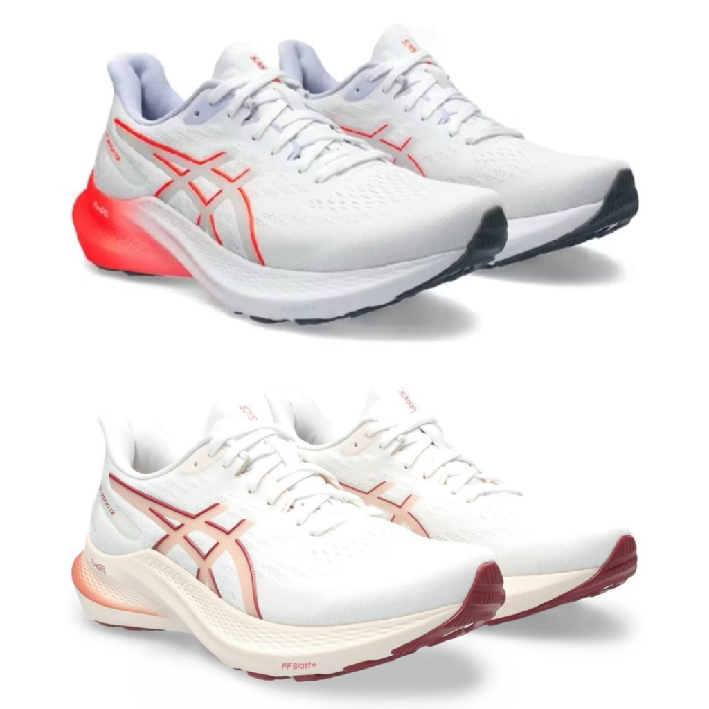 Sepatu Lari Olahraga GT 2000 12 White Light Garnet White Sunrise Red Mesh