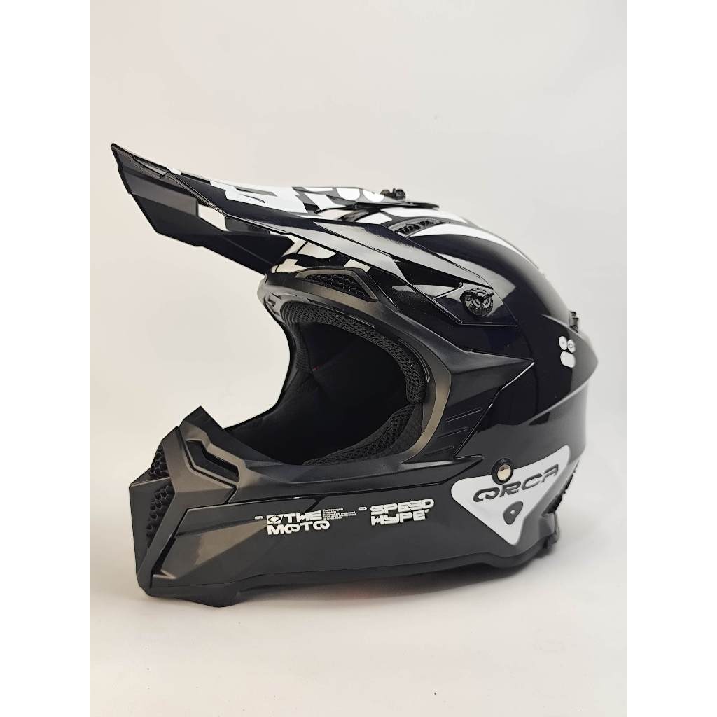 Helm Motocross Supermoto Orca Theta Black Original